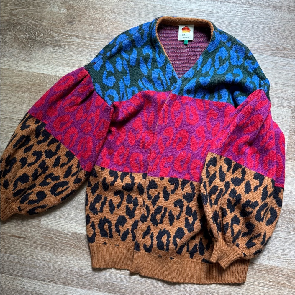 FARM Rio Colorful Leopard Sweater